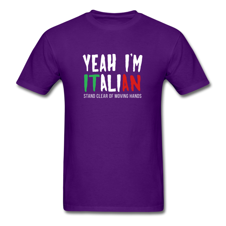 Yeah I'm Italian T-shirt - purple