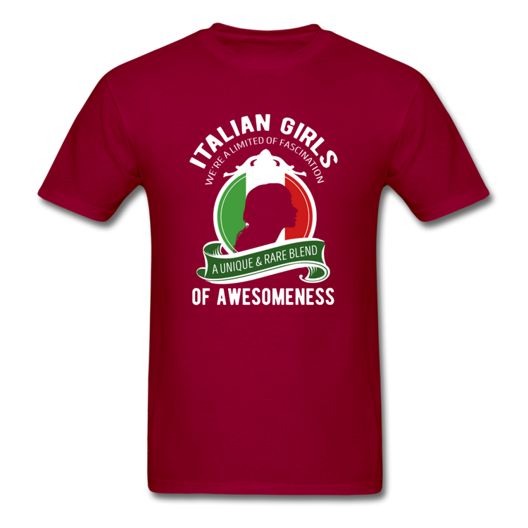 Italian Girls a unique & rare blend T-shirt - dark red
