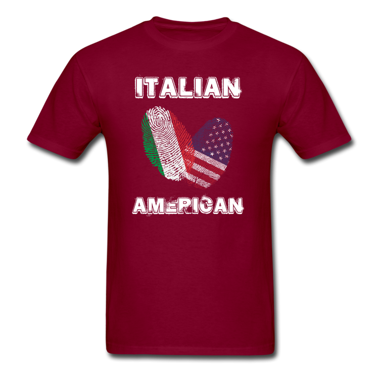 Italian American T-shirt - burgundy