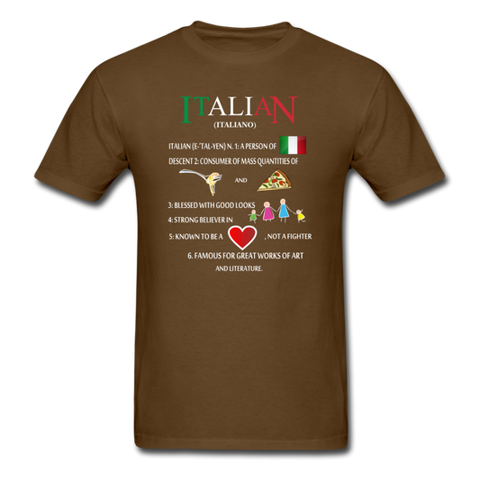 Italian (Italiano) noun T-shirt - brown