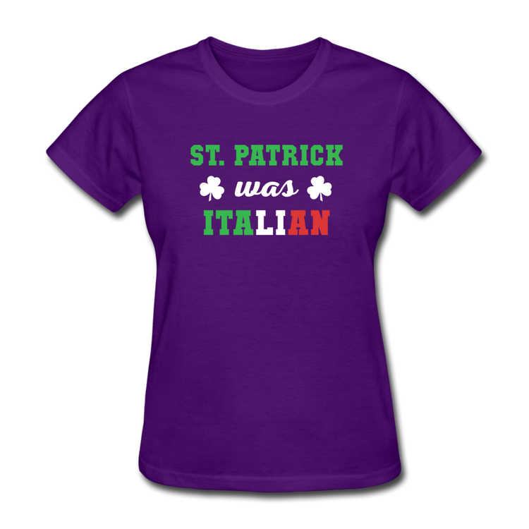 St.Patrick was Italian Women's T-Shirt - purple
