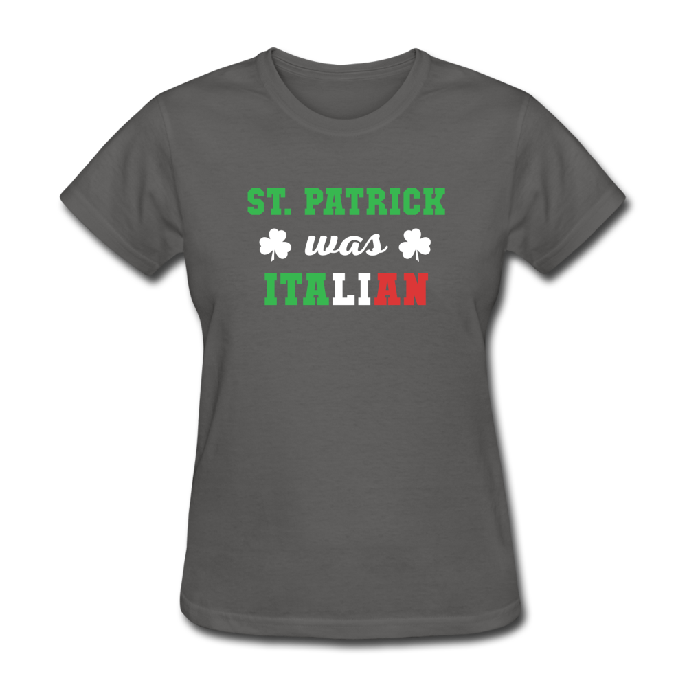 St.Patrick was Italian Women's T-Shirt - charcoal
