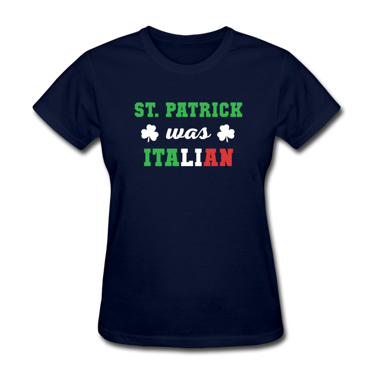 St.Patrick was Italian Women's T-Shirt - navy