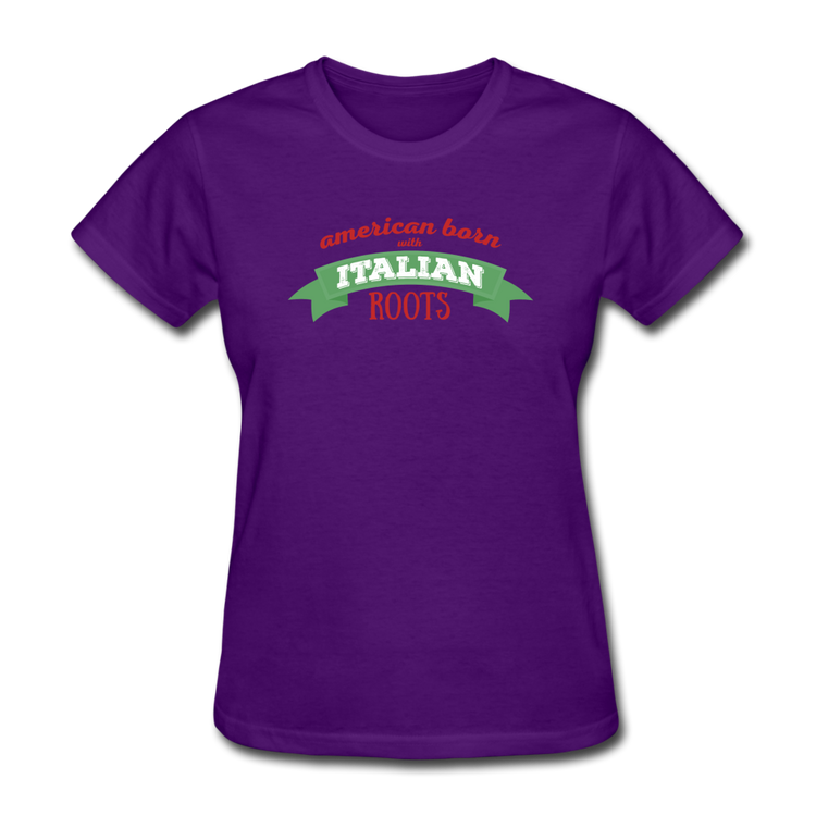 American born with Italian roots Women's T-Shirt - purple