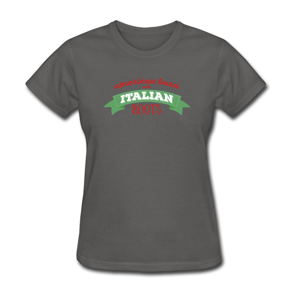 American born with Italian roots Women's T-Shirt - charcoal