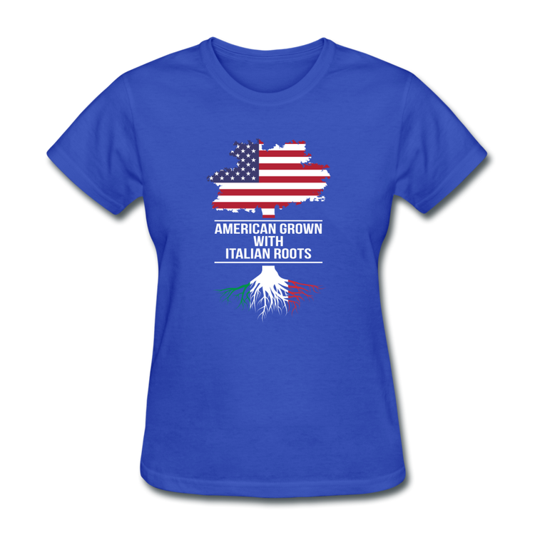American Grown with Italian Roots Women's T-Shirt - royal blue