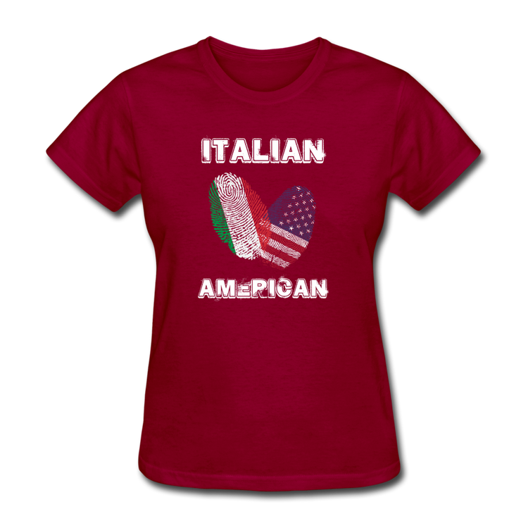 Italian American Women's T-Shirt - dark red