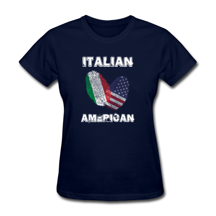 Italian American Women's T-Shirt - navy