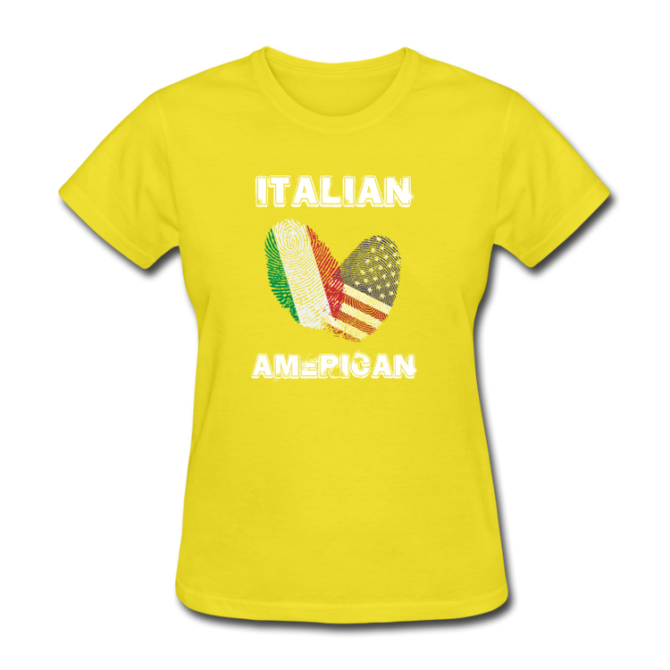 Italian American Women's T-Shirt - yellow
