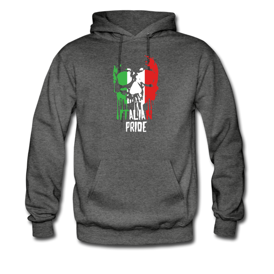Italian Pride Unisex Hoodie - charcoal gray