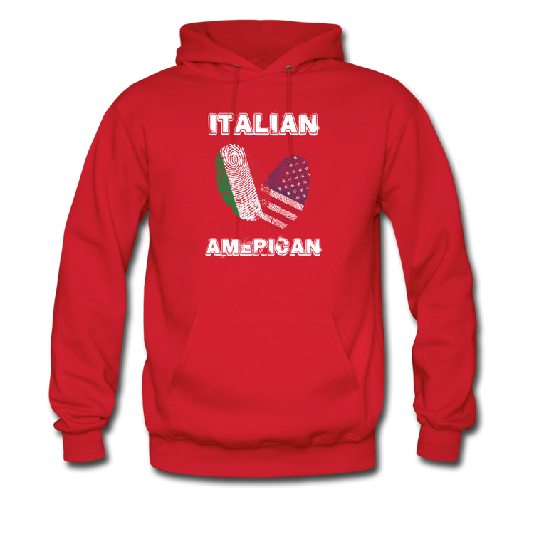 Italian American Unisex Hoodie - red