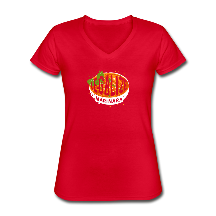 Legalize marinara Italians Women's V-neck T-shirt - red