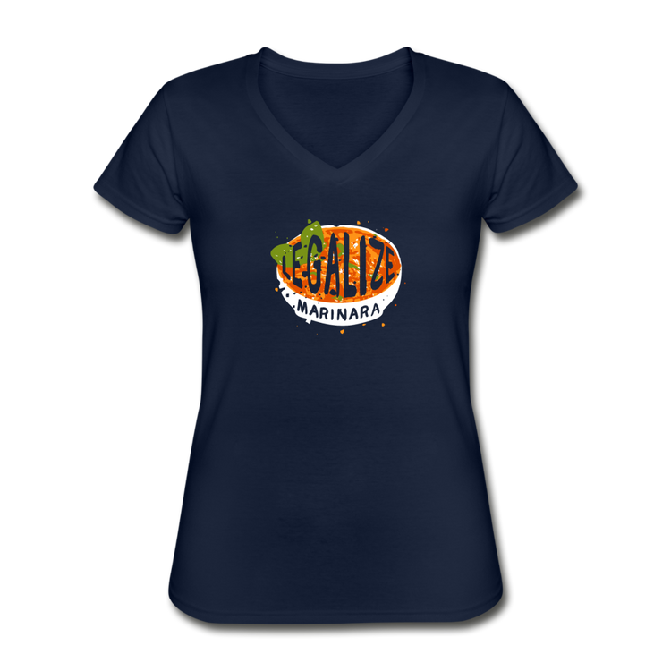 Legalize marinara Italians Women's V-neck T-shirt - navy