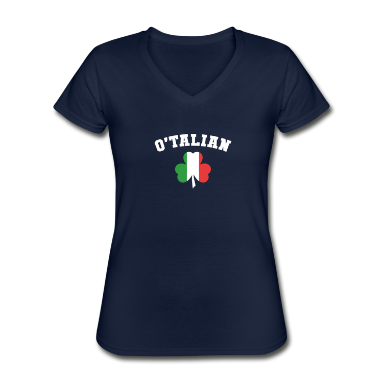 O'talian St. Patrick's Women's V-neck T-shirt - navy