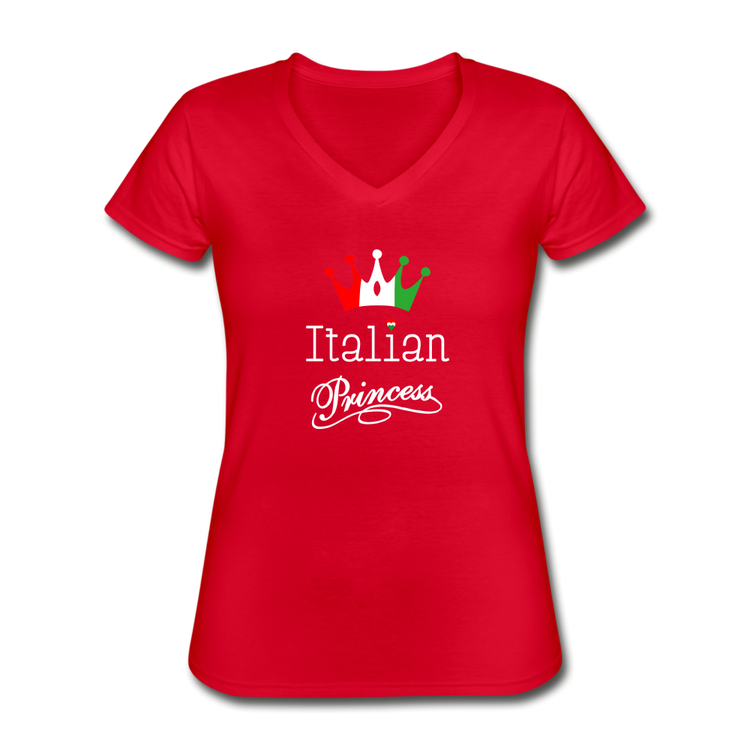 Italian Princes Women's V-neck T-shirt - red