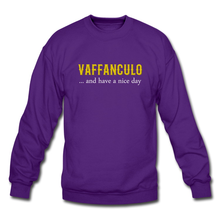 Vaffanculo... and have a nice day Crewneck Sweatshirt - purple