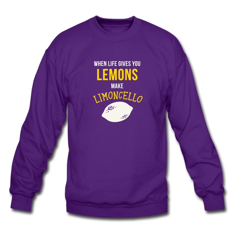When life gives you lemons make Limoncello Crewneck Sweatshirt - purple