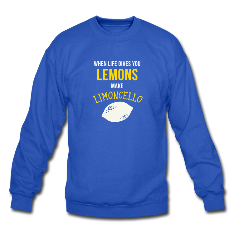 When life gives you lemons make Limoncello Crewneck Sweatshirt - royal blue