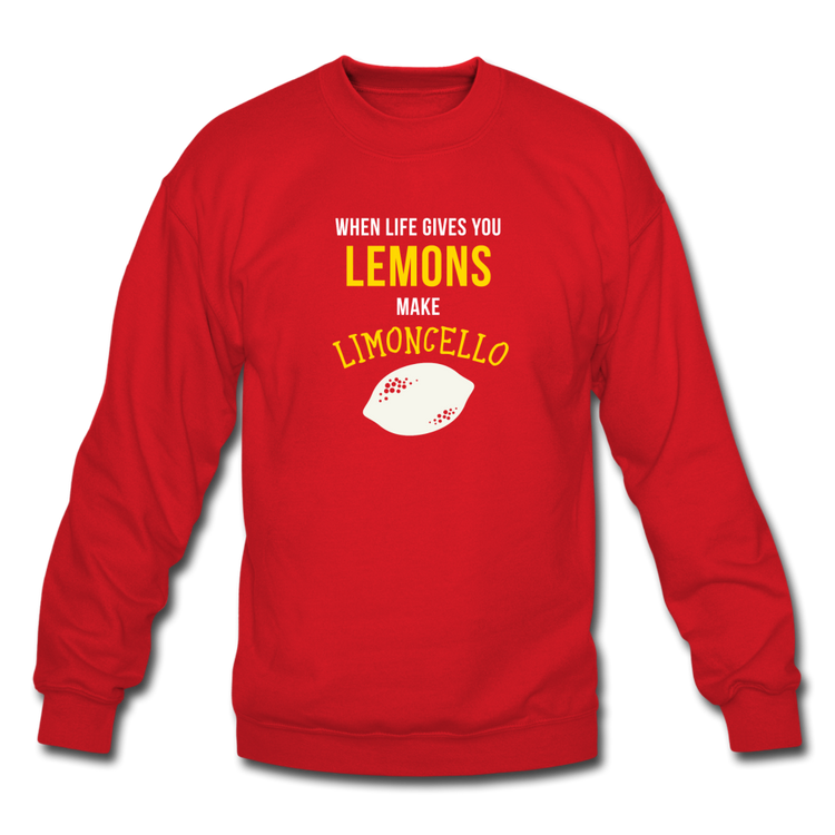 When life gives you lemons make Limoncello Crewneck Sweatshirt - red