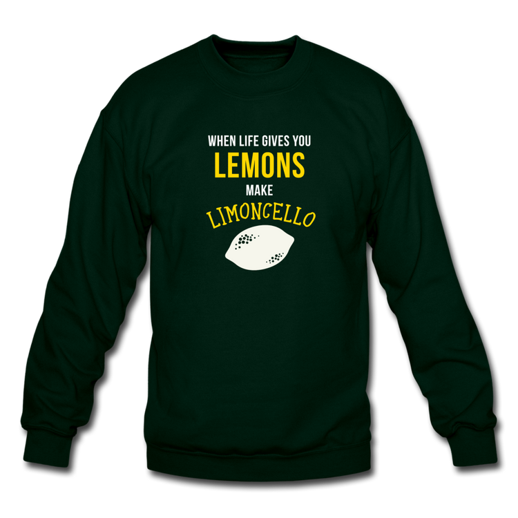 When life gives you lemons make Limoncello Crewneck Sweatshirt - forest green