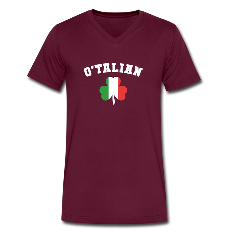 O'talian St. Patrick's Unisex V-neck T-shirt - maroon