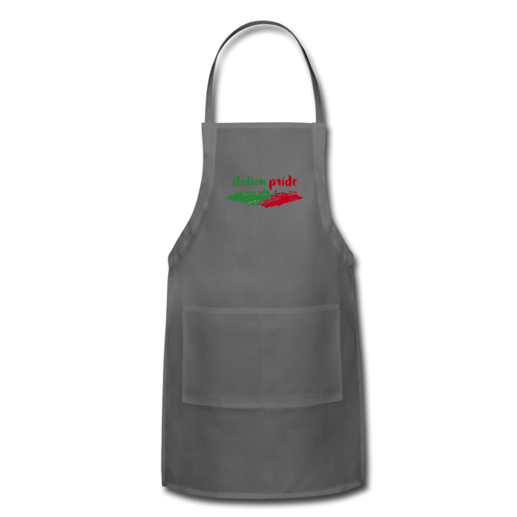Italian Pride Apron - charcoal