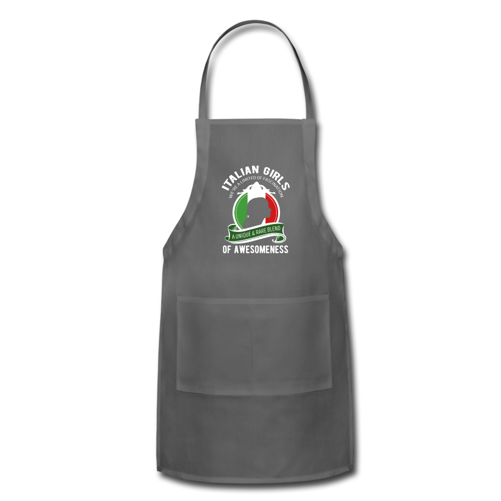Italian Girls a unique & rare blend Apron - charcoal