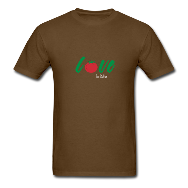 Love I'm Italian T-shirt - brown