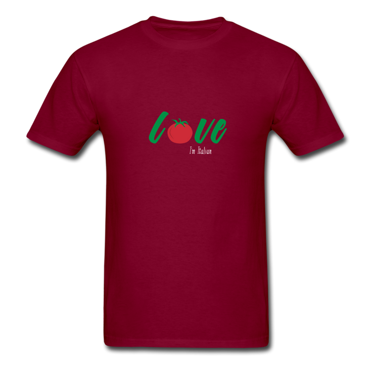 Love I'm Italian T-shirt - burgundy