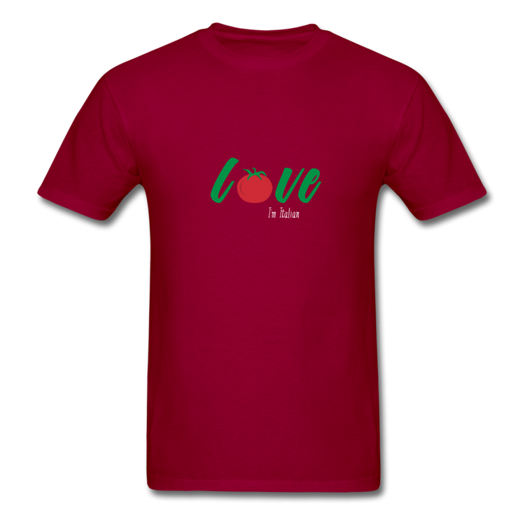 Love I'm Italian T-shirt - dark red