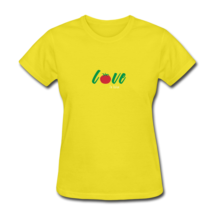 Love I'm Italian Women's T-Shirt - yellow
