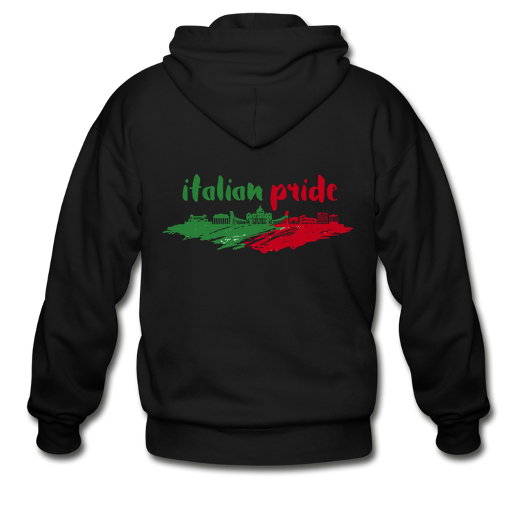 Italian Pride Unisex ZIP Hoodie - black