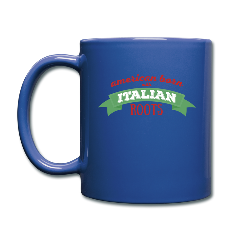 American born with Italian roots Full Color Mug 11 oz - royal blue