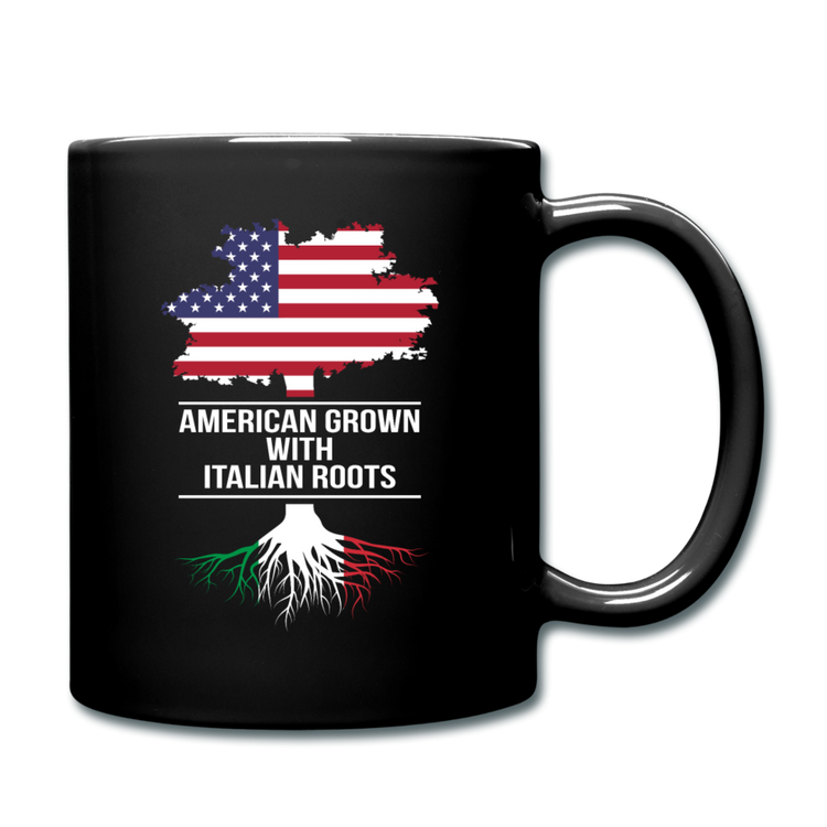 American Grown with Italian Roots Full Color Mug 11 oz - black