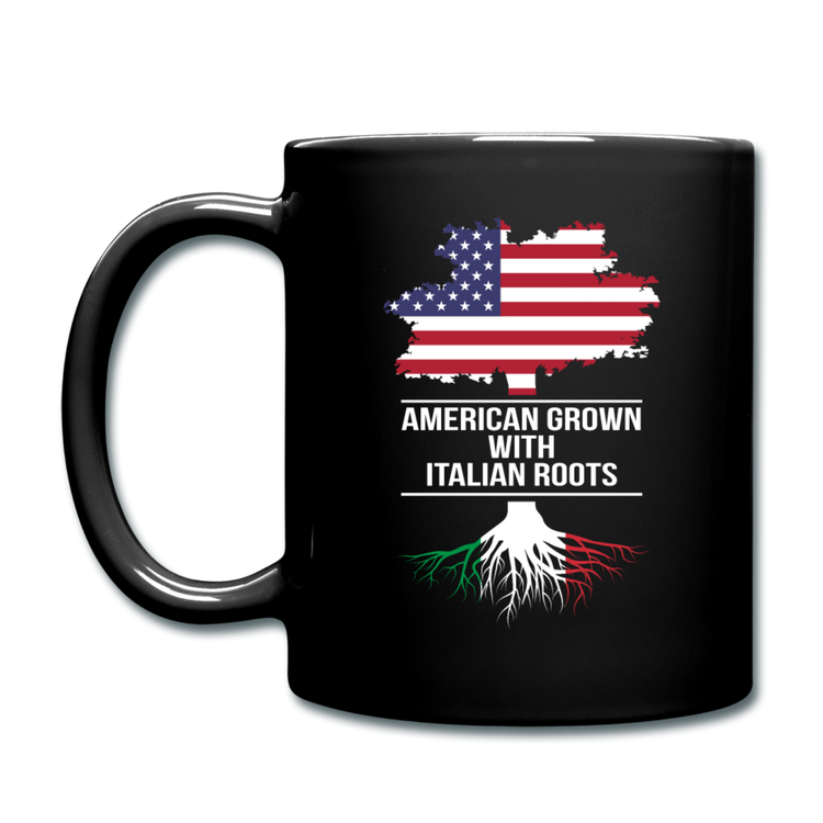 American Grown with Italian Roots Full Color Mug 11 oz - black