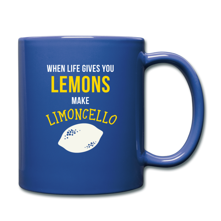 When life gives you lemons make Limoncello Full Color Mug 11 oz - royal blue