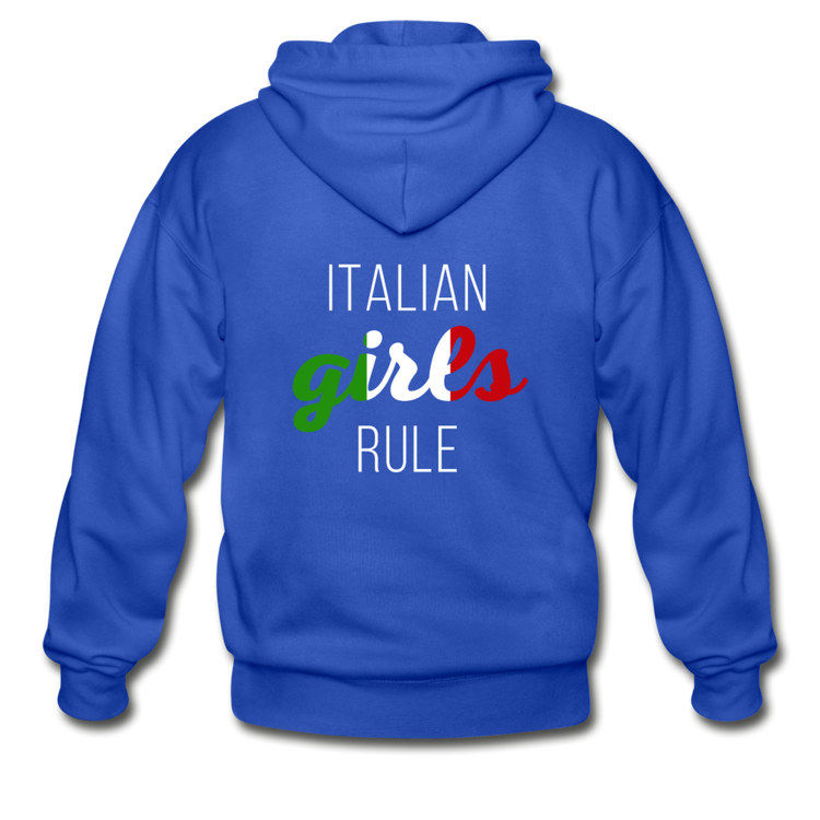 Italian girls rule Unisex ZIP Hoodie - royal blue