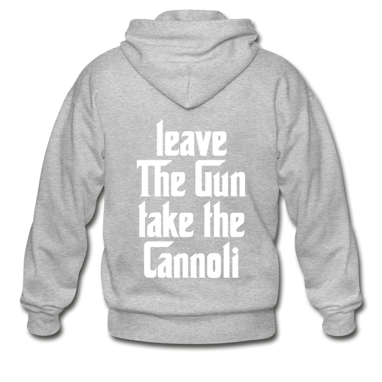 Leave The Gun Take The Cannolis Unisex ZIP Hoodie - heather gray