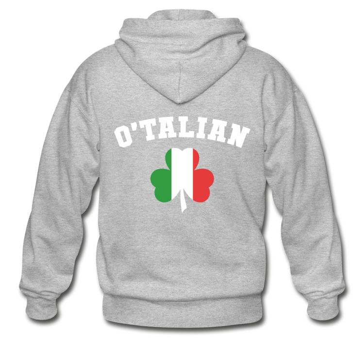 O'talian St. Patrick's Unisex ZIP Hoodie - heather gray