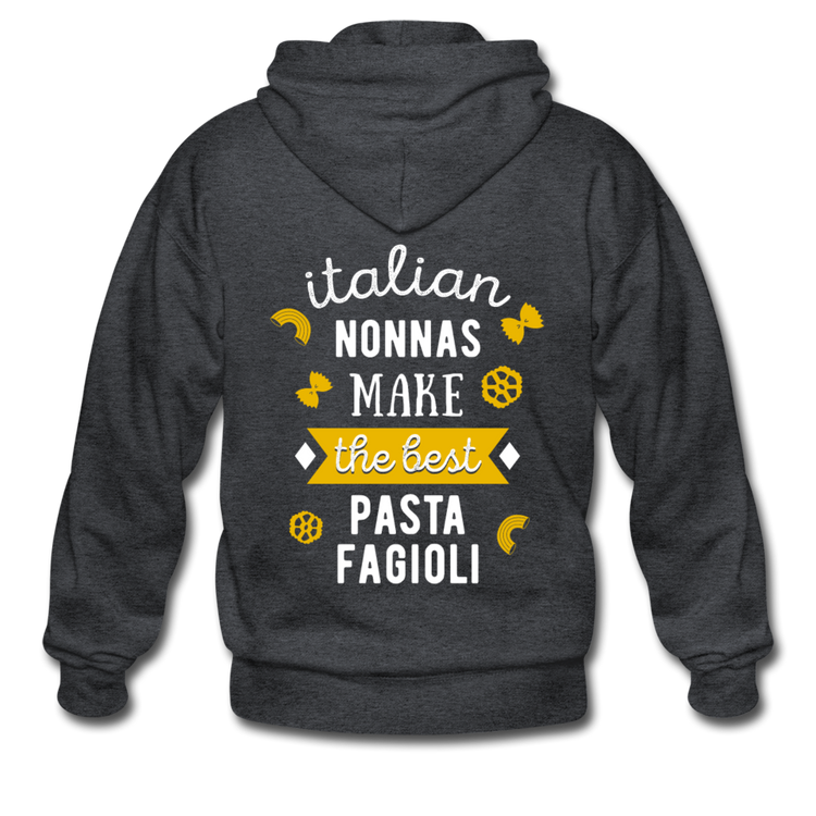 Italian nonnas make the best pasta fagioli Unisex ZIP Hoodie - deep heather