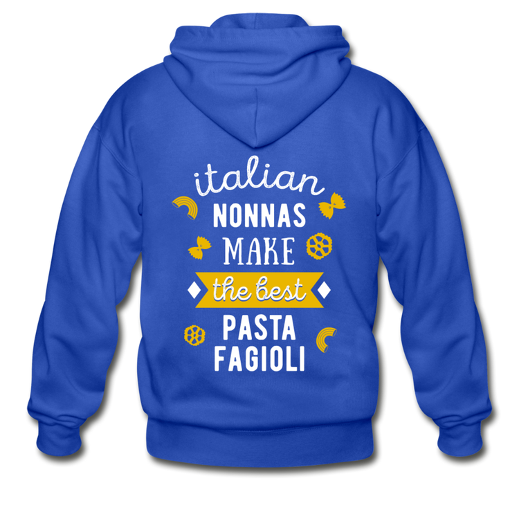 Italian nonnas make the best pasta fagioli Unisex ZIP Hoodie - royal blue