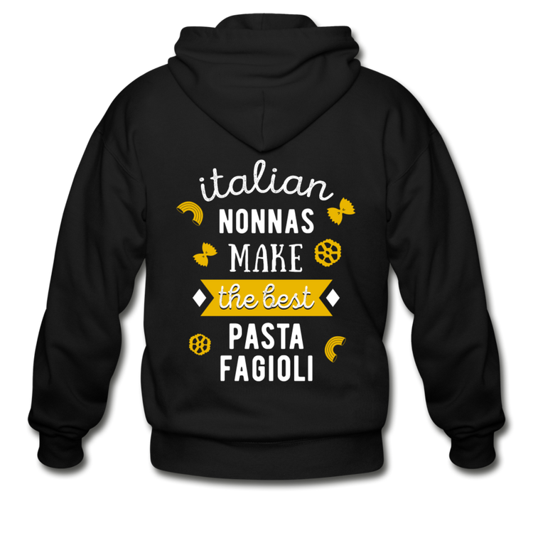 Italian nonnas make the best pasta fagioli Unisex ZIP Hoodie - black