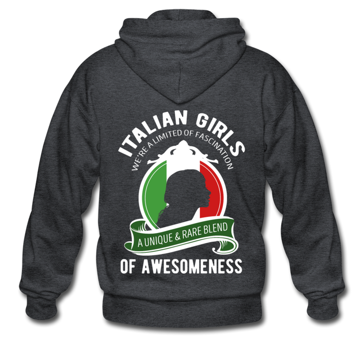 Italian Girls a unique & rare blend Unisex ZIP Hoodie - deep heather