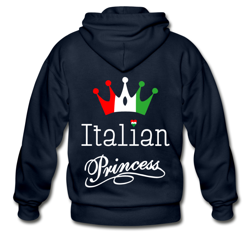 Italian Princes Unisex ZIP Hoodie - navy