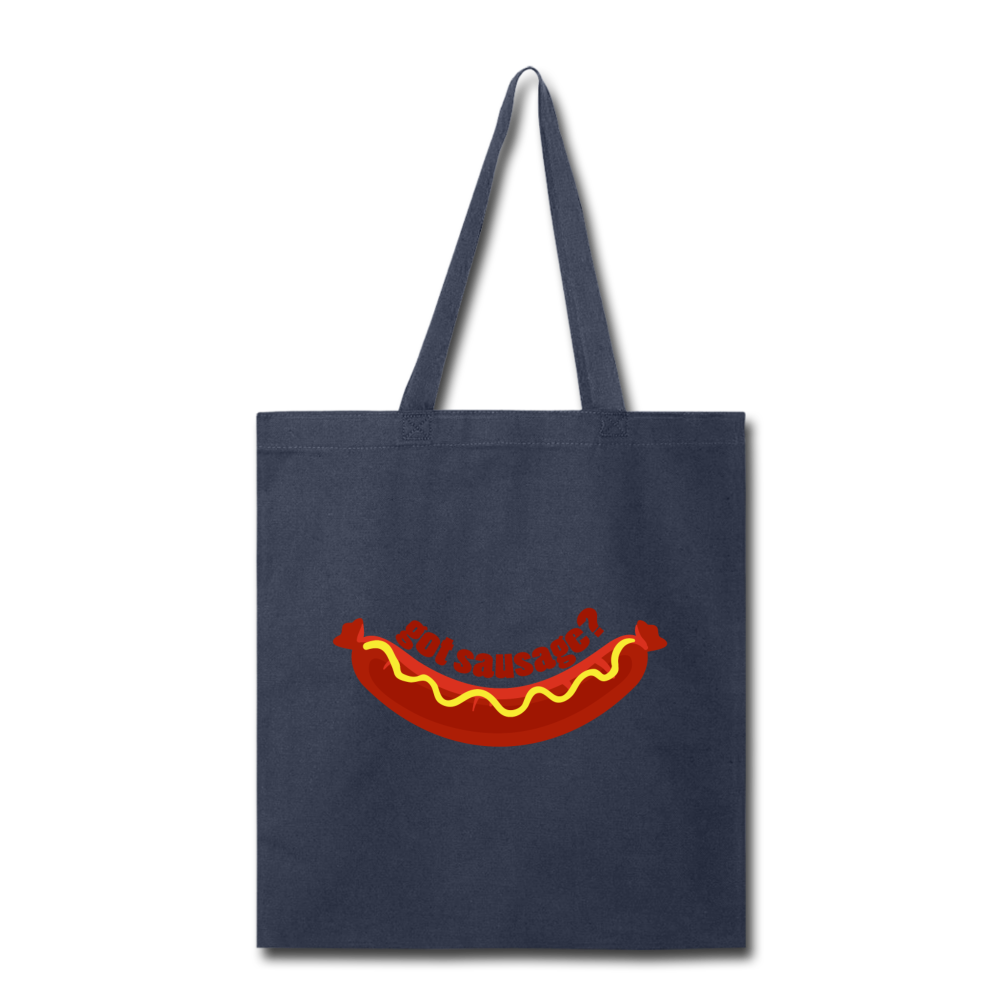 Got Sausage? Cotton Tote Bag - navy
