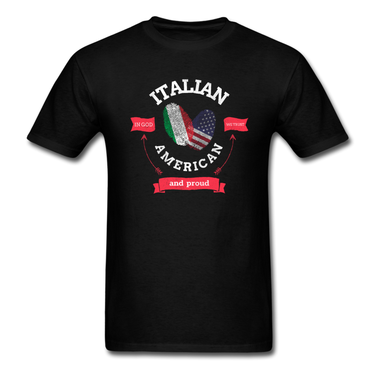 Italian - American and proud T-shirt - black