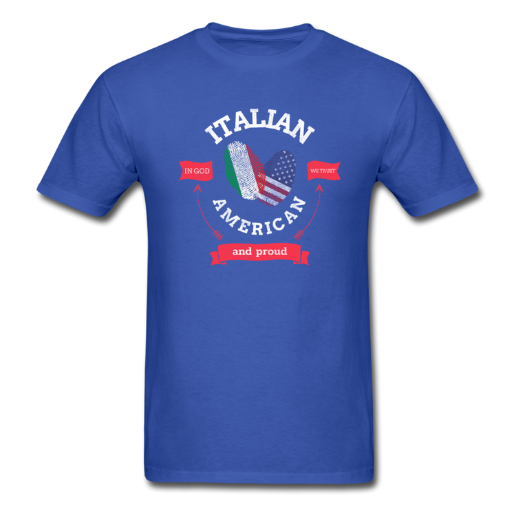 Italian - American and proud T-shirt - royal blue