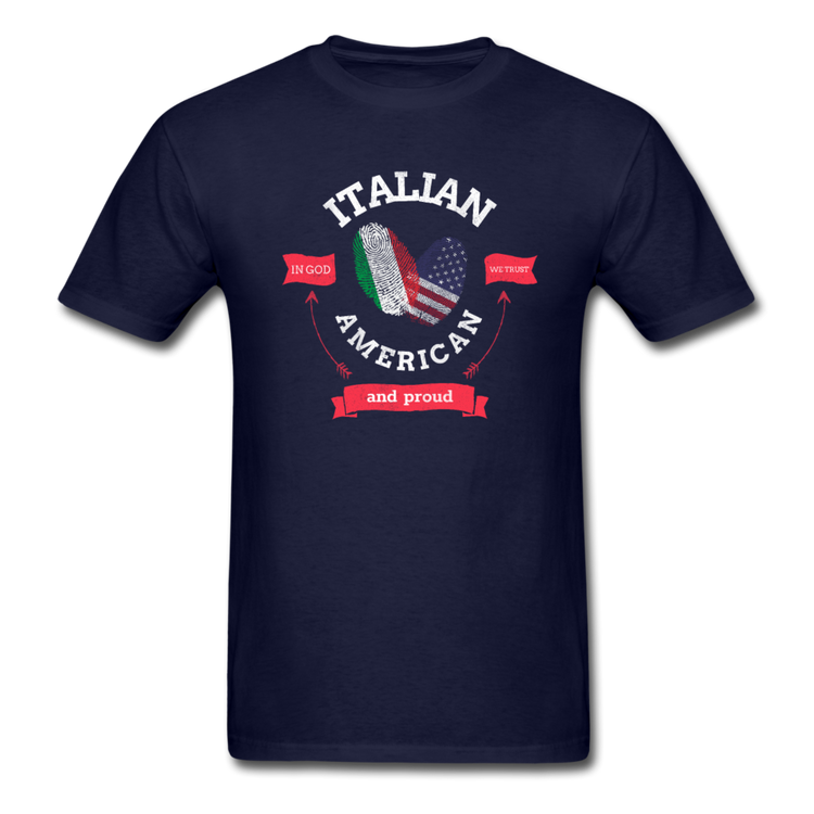 Italian - American and proud T-shirt - navy