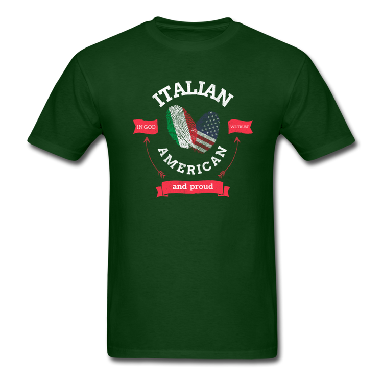 Italian - American and proud T-shirt - forest green