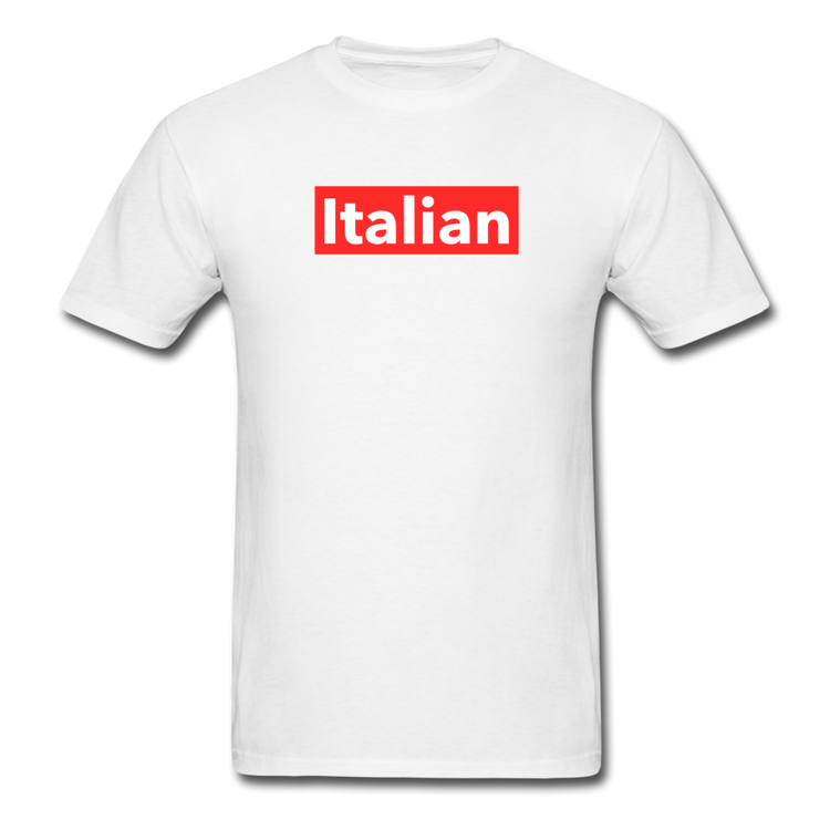 Italian red T-shirt - white